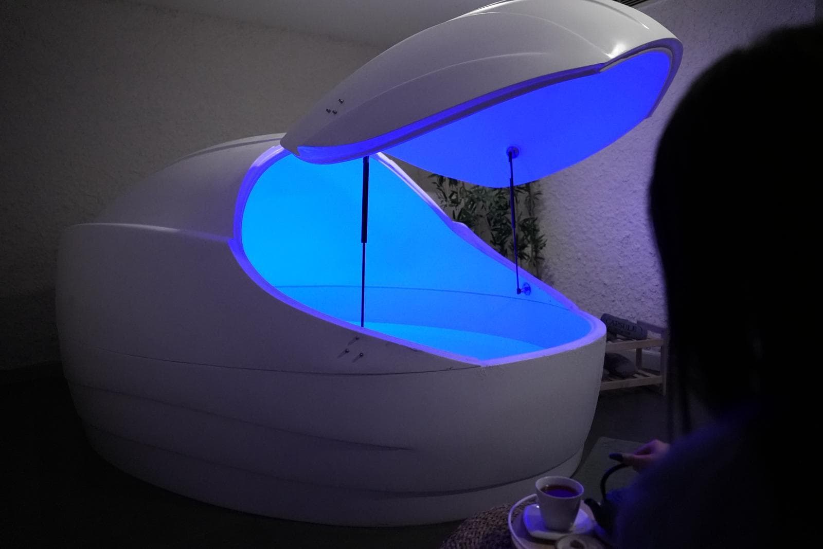 Rebirth Pod float tank — yaşayan alan